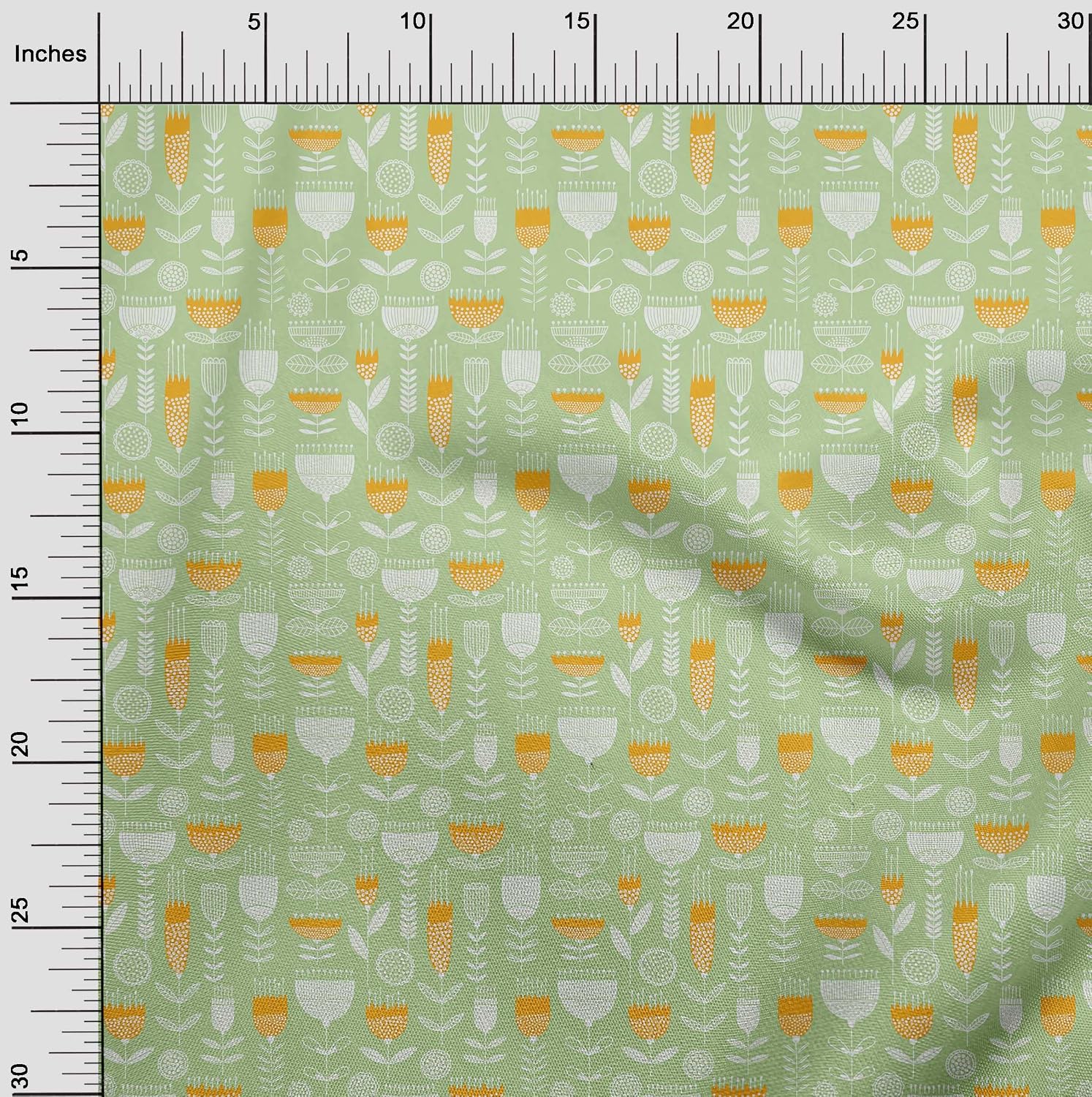 oneOone Viscose Chiffon Yellow Fabric African Floral Quilting Supplies Print Sewing Fabric By The Yard 42 Inch Wide