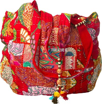 TribeAzure Large Embroidered Shoulder Bag Tote Comfortable Roomy Casual Fashion Market Grocery Everyday