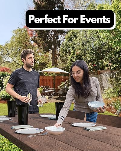 Miniatura 6 de PartyPrints Paquete de 10 vasos de plástico en blanco reutilizables de 32 onzas  Copas de estadio a granel  Vasos de fiesta extra grandes sin BPA