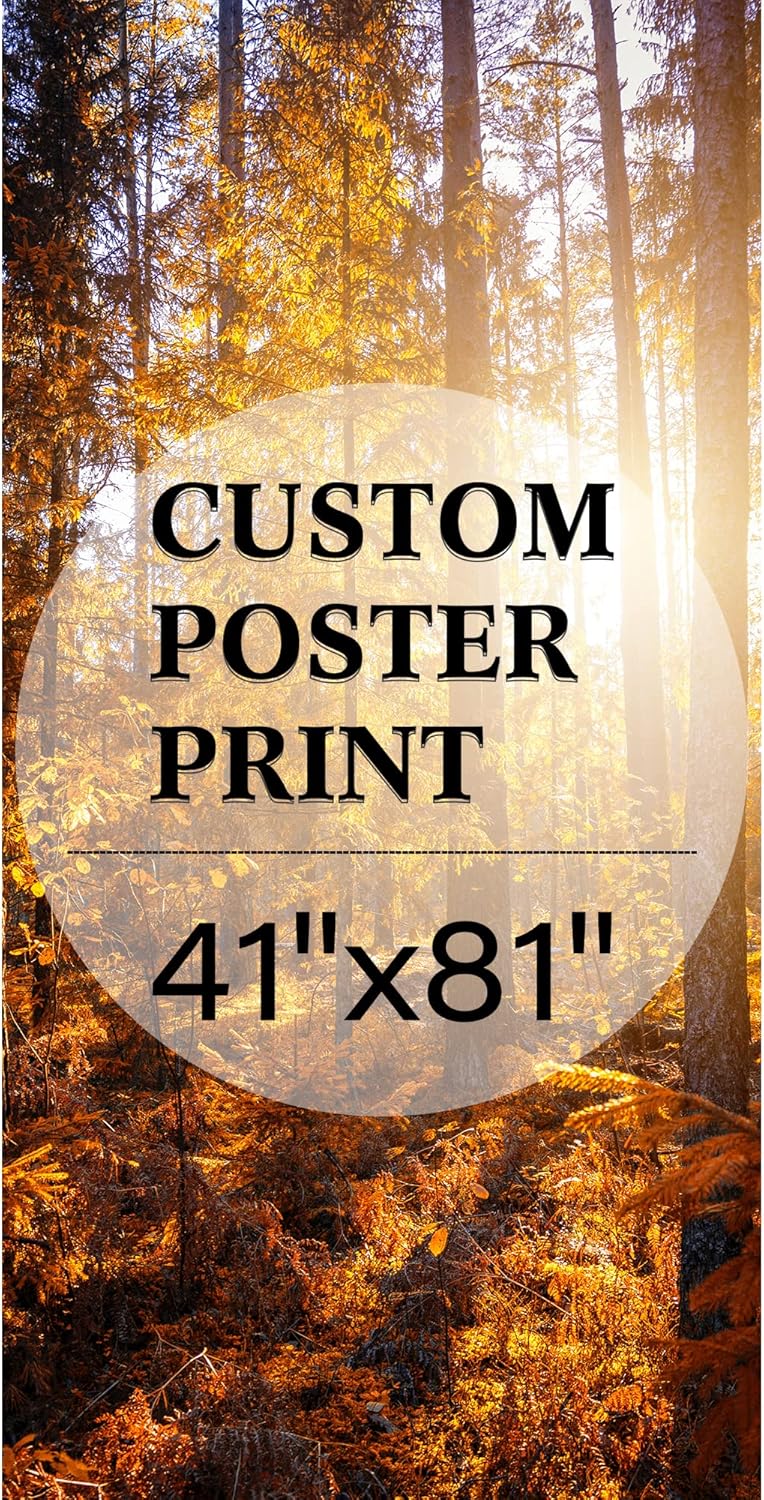 jenesaisquoi Custom Canvas Art Print 41" x 81", Upload Your Photo Image Custom Personalized Photo to Poster Printing Home Decor Wall Art Prints (Unframed)