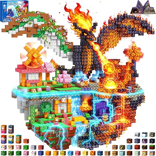 Pourbibi 𝟓𝟎𝟕 𝐏𝐢𝐞𝐳𝐚𝐬 Bloques Magneticos Construccion Niños,Magneticas Niños,Juguetes Niños 3 Años,Piezas Construcciones Magneticas,Juguete Creativo Montessori para 3-10 Años,Neumaticos Turismo