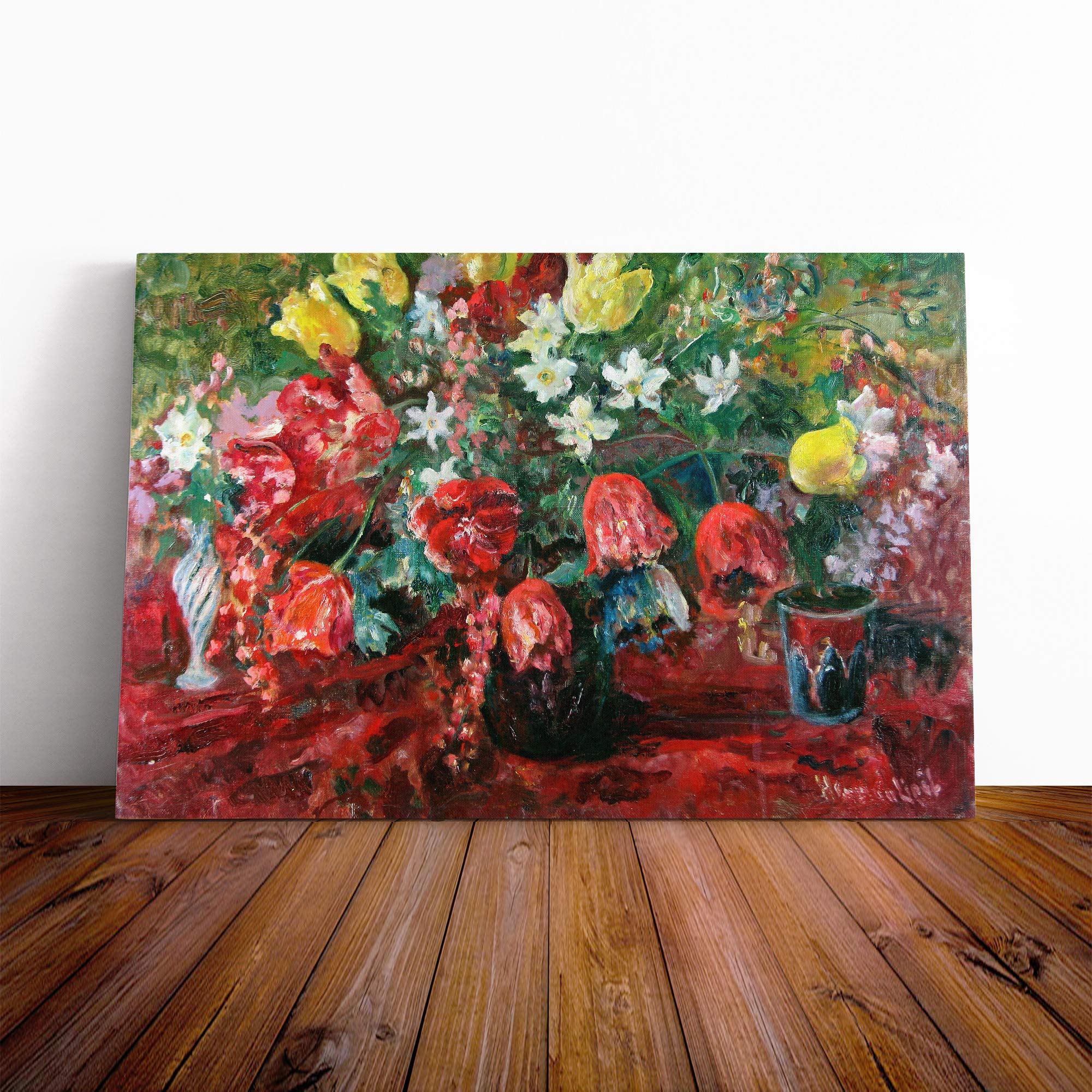 Pal Merse Tulip Study Canvas Print | Gallery Wrapped 30mm Frame Wall Art | 24x16 inches | Ready to Hang | Modern Floral Picture | Living Room Bedroom Lounge Office