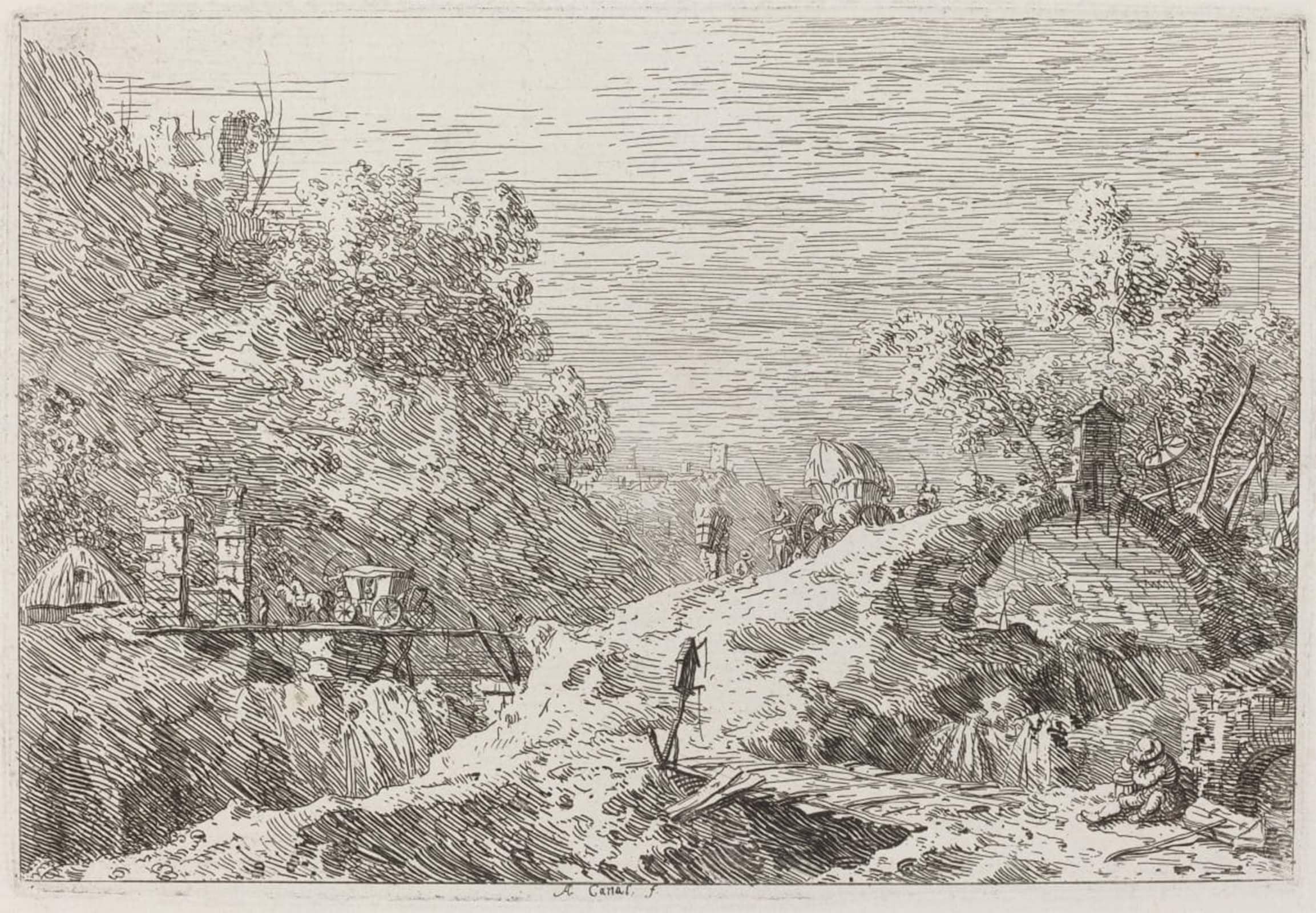 ARTXLXXBN Famous Painting Art Wall Decor Abstract Art Picture Mountain Landscape with Five Bridges by Canaletto Animal Pictures for Home Decor 60x90cm
