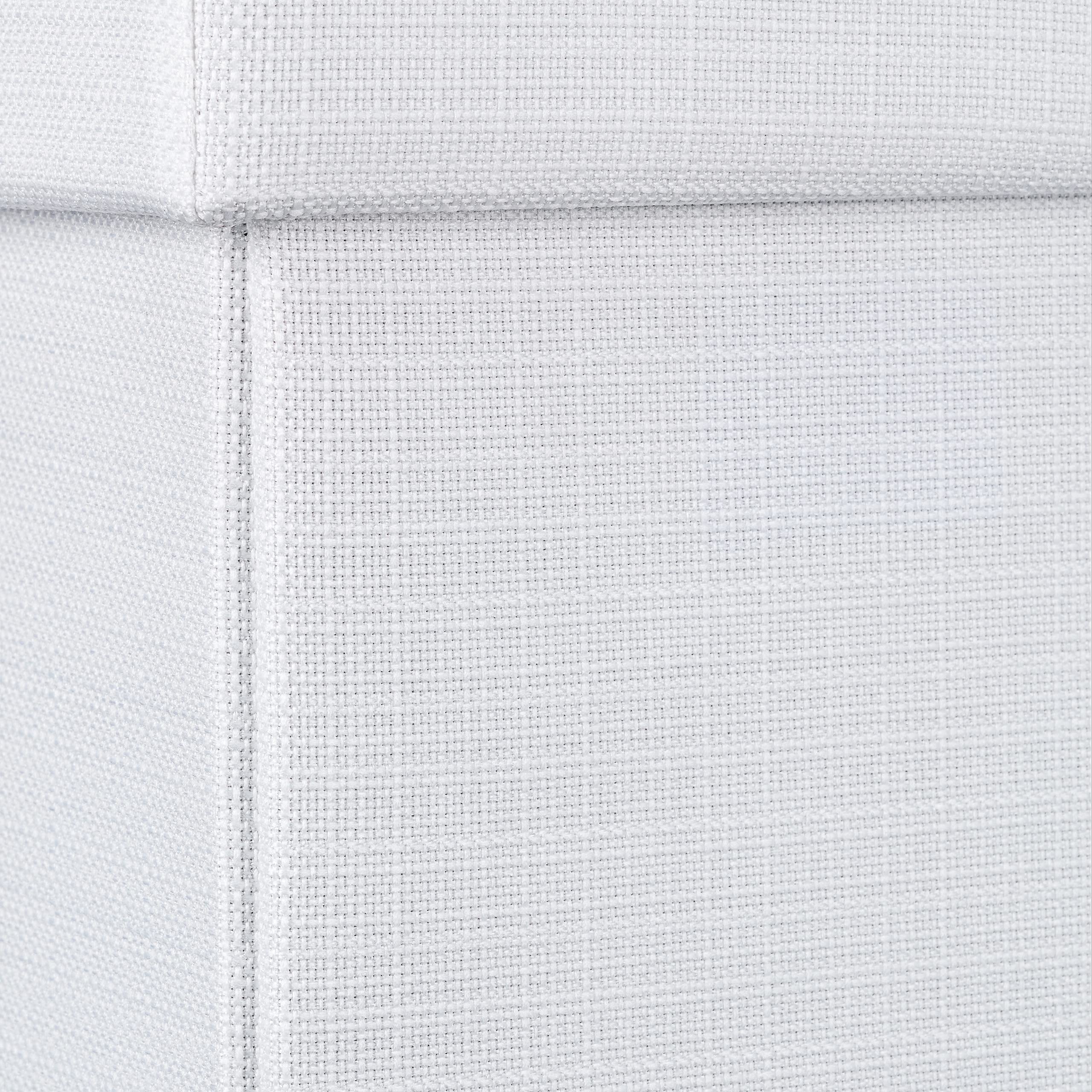 Relaxdays Pouf Pieghevole Con Contenitore, Sgabello a Forma di Cubo, Lino, Coperchio Rimovibile, 38x38x38 cm, Bianco