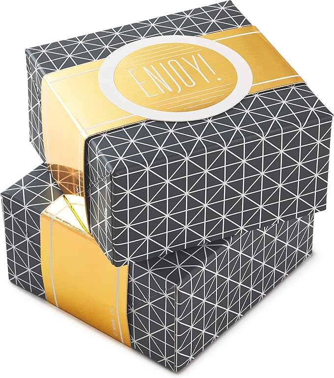Hallmark Small Gift Boxes with Wrap Band (2Pack Gray