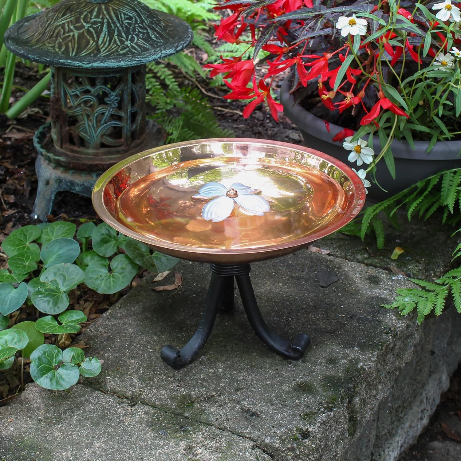 Dogwood Birdbath- Tripod Stand