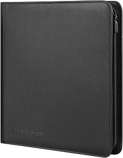 Trading Card Binder 12 Pocket with Gift Box, Fits Sports Cards | Ringless Zipper TCG Binder, 24 Side Loading Pages, Holds 576 Cards, Fits Baseball, Standard Cards & Soft Penny Sleeves