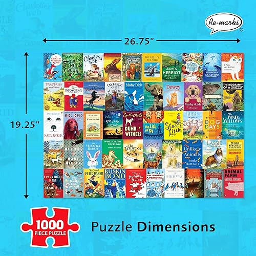 Vista 16 de Re-Marks Feline Tales - Rompecabezas de 1000 piezas para todas las edades, rompecabezas de libros de gatos, rompecabezas familiar