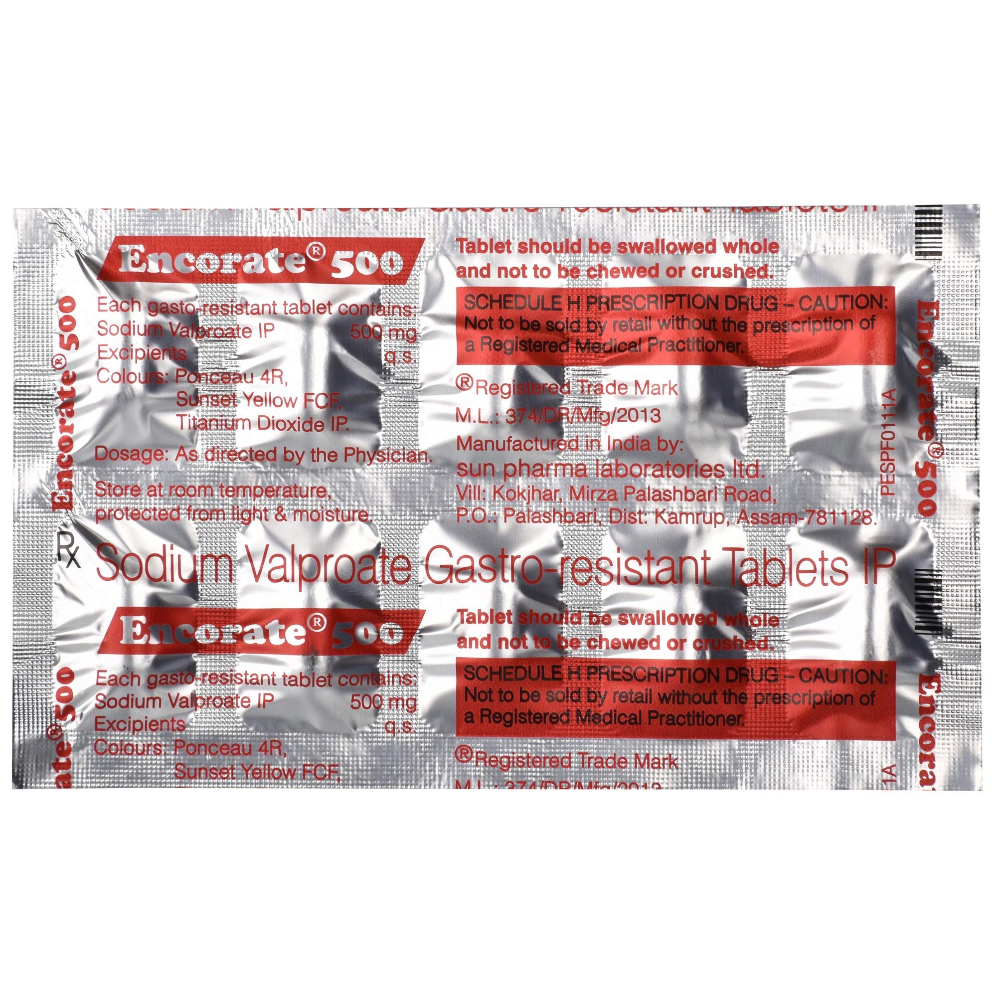 Encorate 500 - Strip of 10 Tablets
