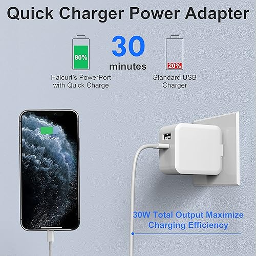 Miniatura 7 de Halcurt Cargador inalámbrico 3 en 1, almohadilla de carga inalámbrica para Apple Watch, AirPods 2Pro, estación de carga inalámbrica rápida