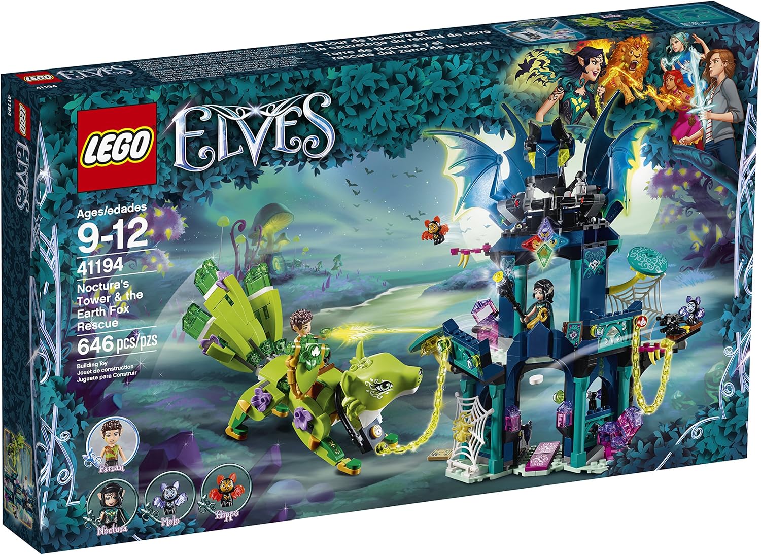 LEGO 6212148 Elves Noctura's Tower and The Earth Fox Rescue 41194 Building Kit