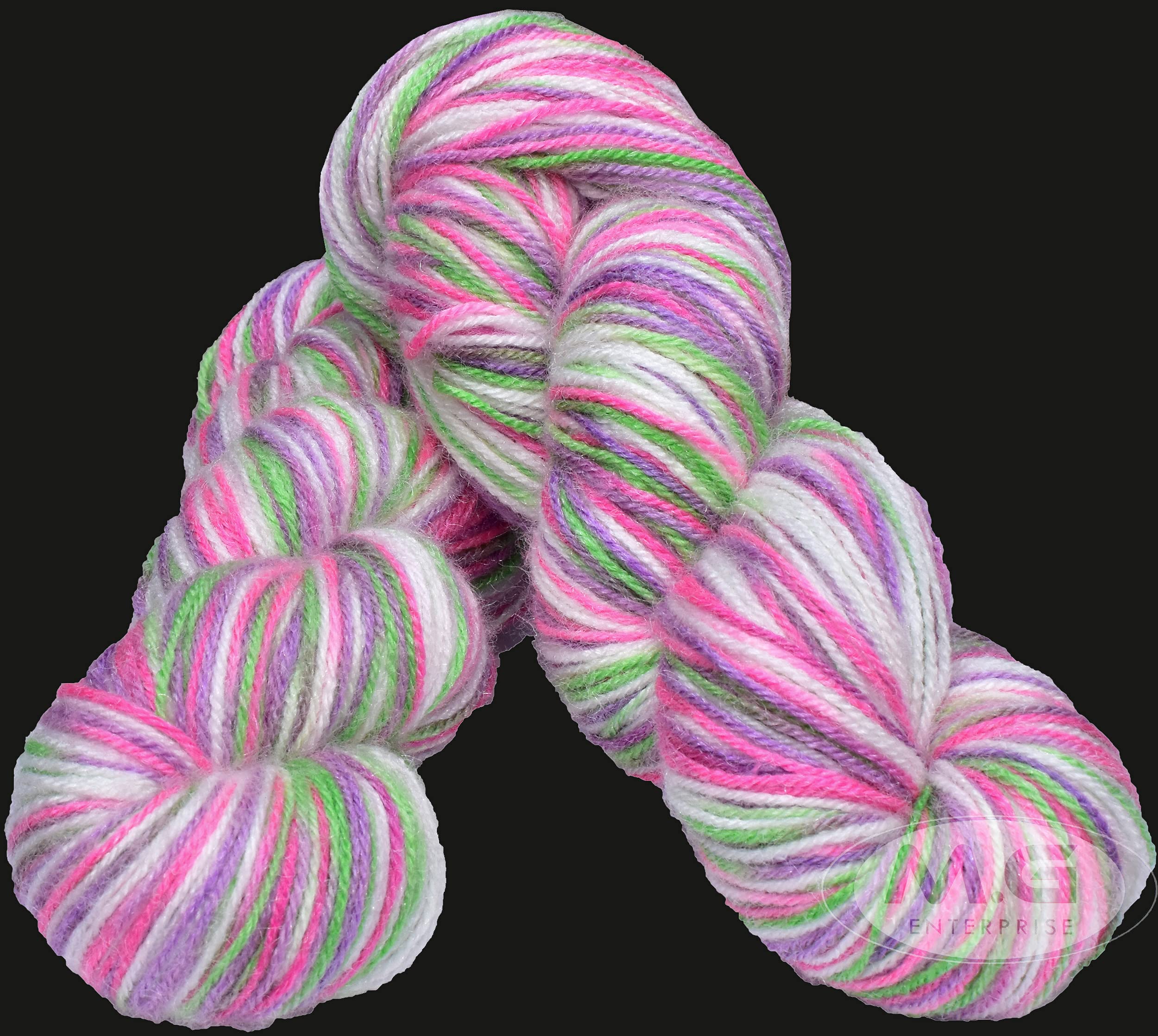 Oswal Chritmas (400 gm) Wool Hank Hand Knitting Wool/Art Craft Soft Fingering Crochet Hook Yarn, Needle Knitting Yarn Thread dye SM-LQB