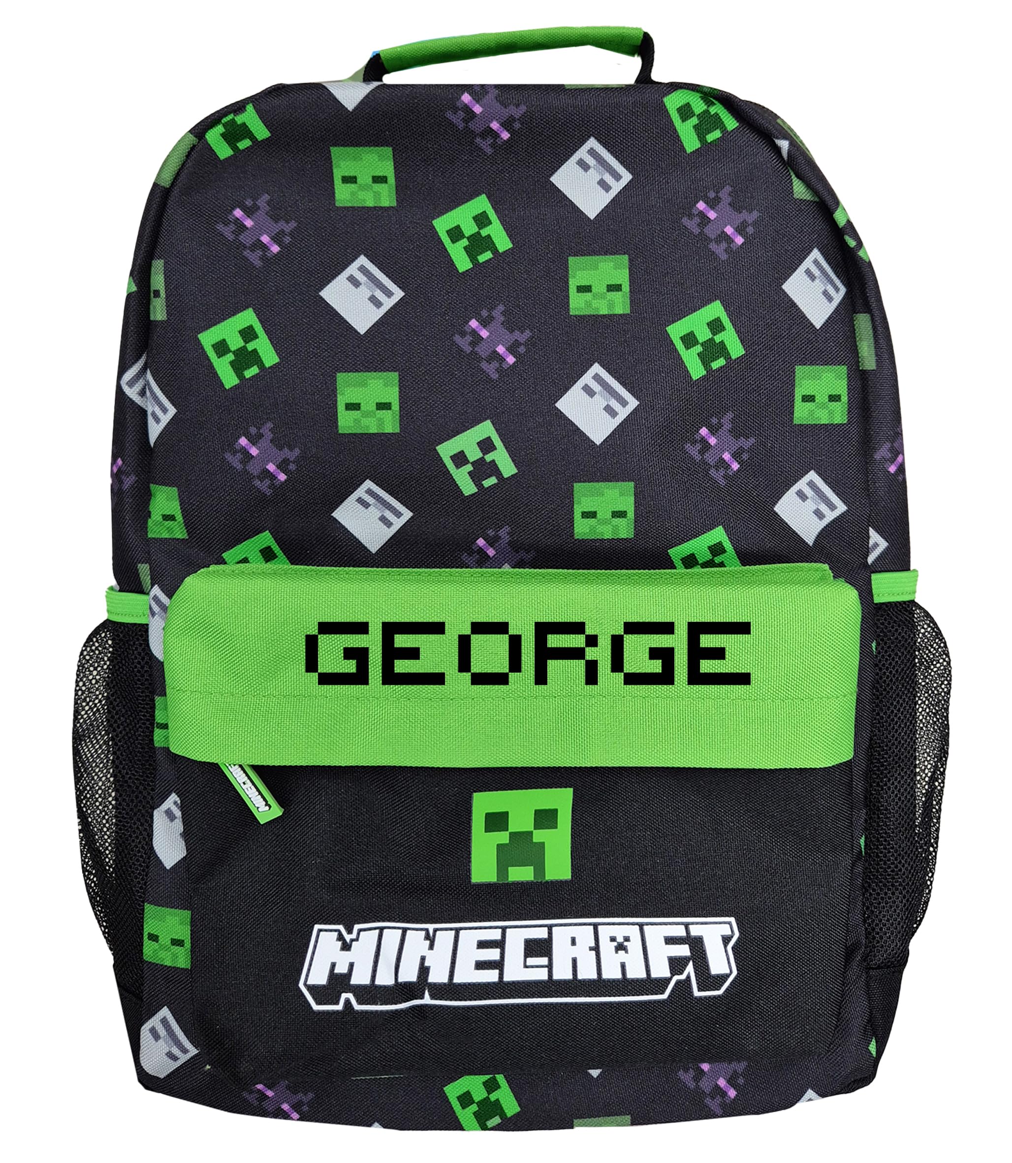 Minecraft Multicolor Personalised Kids Backpack Gaming Gamers Rucksack School Bag