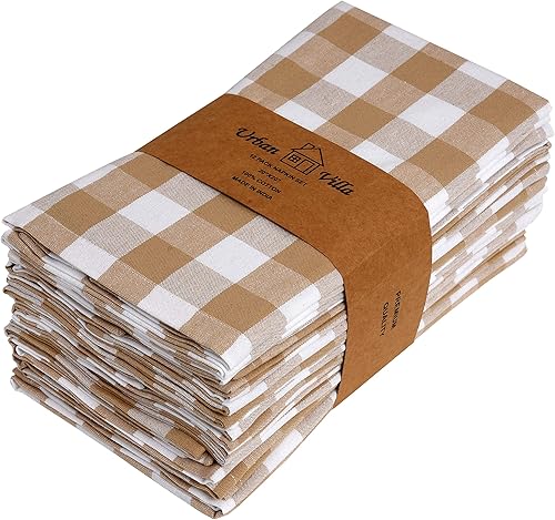 Urban Villa - Servilletas de tela a cuadros