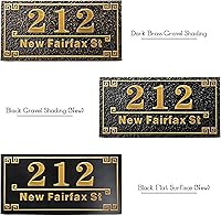 Vista 8 de Placa personalizada de dirección de casa de 12 pulgadas, números fundidos para exteriores, placa de señal de dirección personalizada con nombre