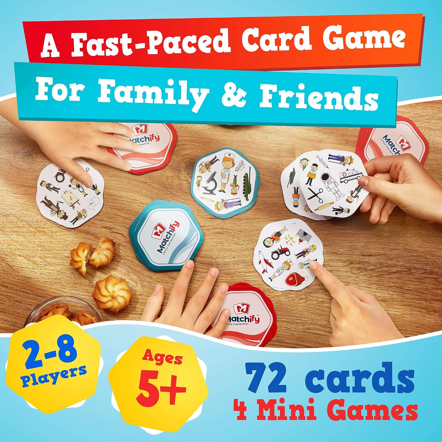 PIKYKWIKY Matchify Card Game: Professions, Golden, 13 cm x 13 cm x 7.5 cm - Image 3