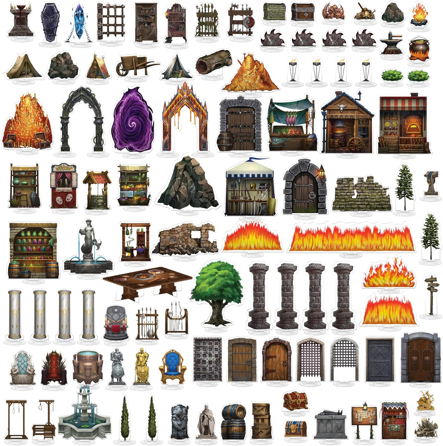 Amazon.com: Skinny Minis Bulk Acrylic Terrain Miniatures, Mini Figures ...