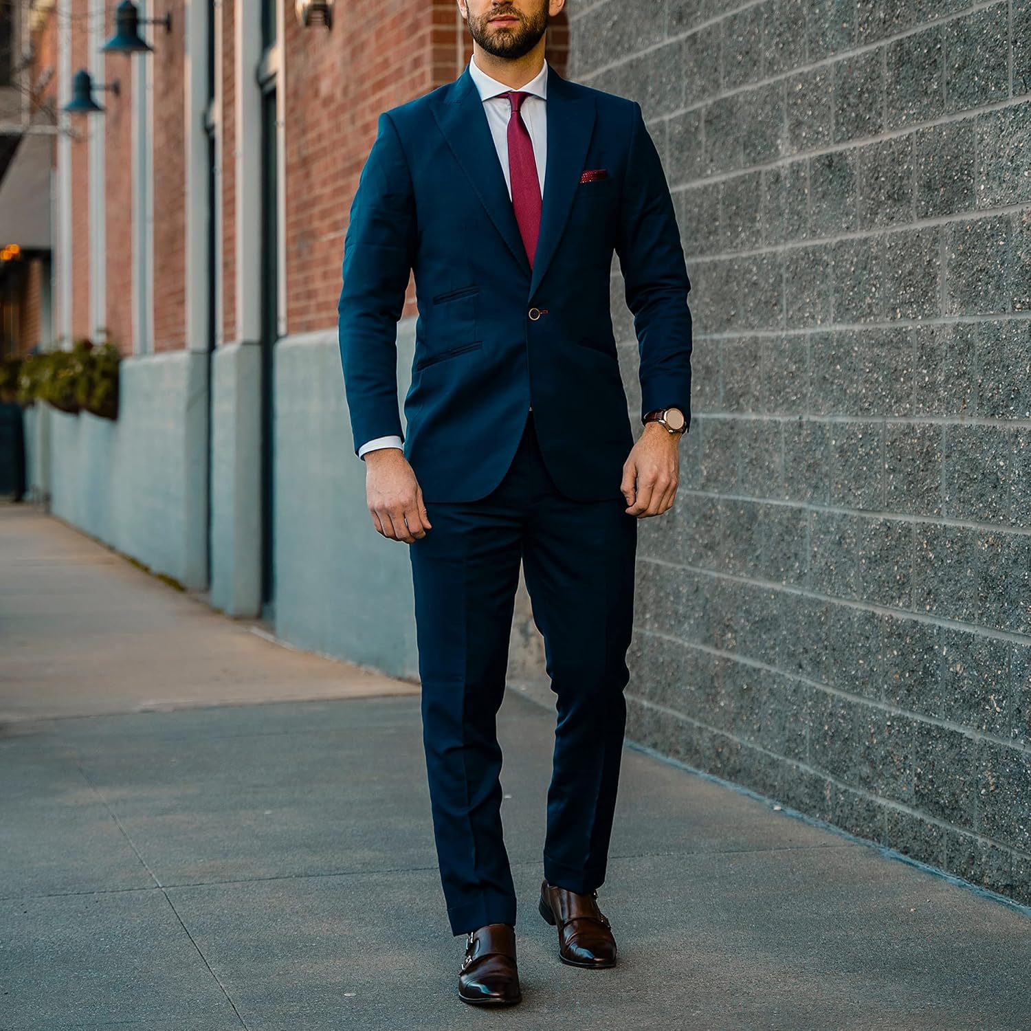 HISDERN Mens Solid Color Ties Formal Satin Necktie and Pocket Square Set Classic Wedding Business Tie & Handkerchief - Image 5