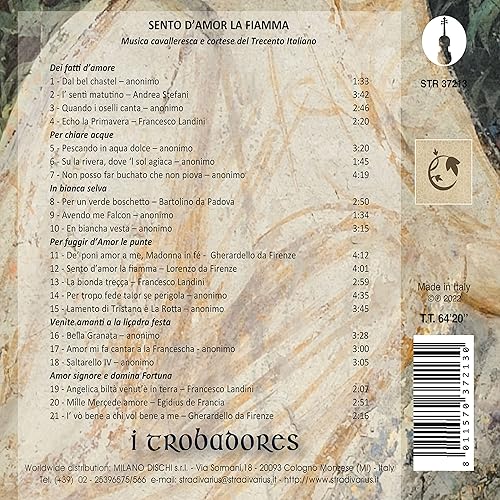 Miniatura 2 de Sento d'amor la fiamma - Musica cavalleresca e cortese del Trecento Italiano