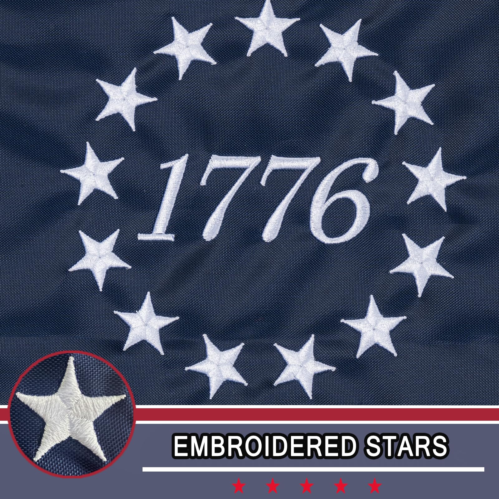 Amazon.co.jp: 1776 ベッツィー・ロスの旗 12x18インチ、13つ星