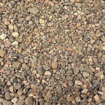 Natural Pea Gravel for Landscaping, Various Size Range, 3/8-1/4 Inch, Riverbed Stone, 40 lbs