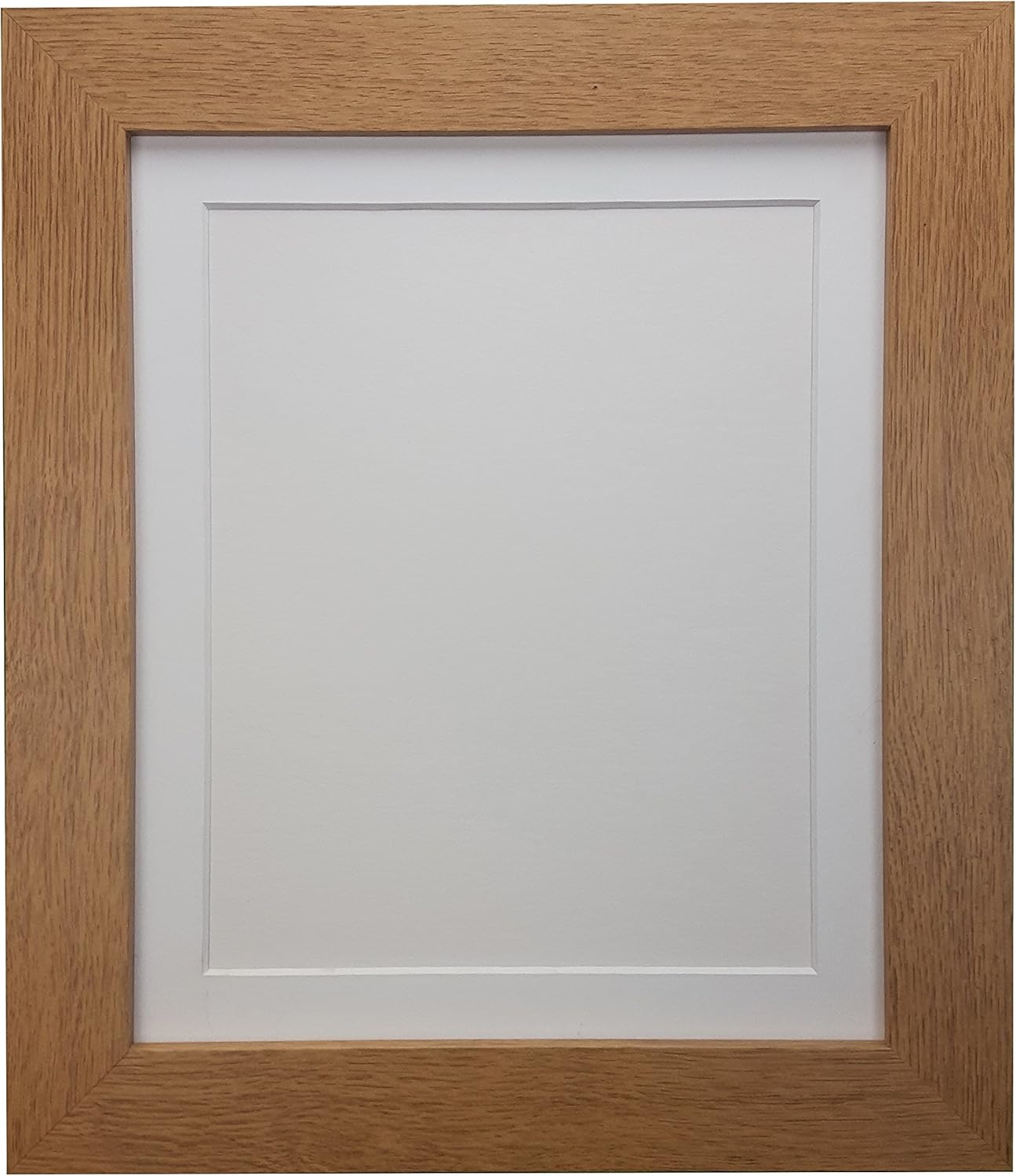 Metro Oak Picture Photo Frame with white mount 16 x 12 Image size 12 x