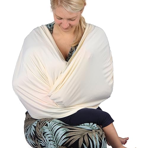 Miniatura 7 de NeoTech Care Bufanda de lactancia para bebé, tela suave (rojo borgoña)