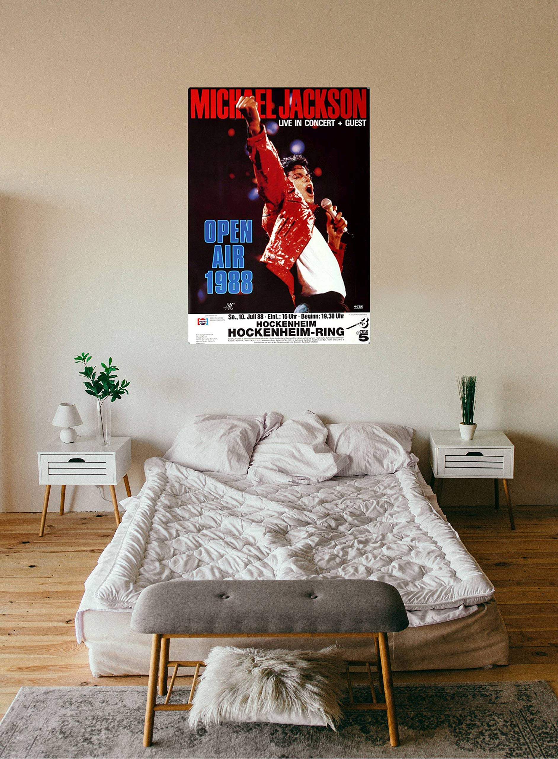 Michael Jackson - Bad World, Hockenheimring 1988 » Konzertplakat/Premium Poster | Live Konzert Veranstaltung | DIN A1 «