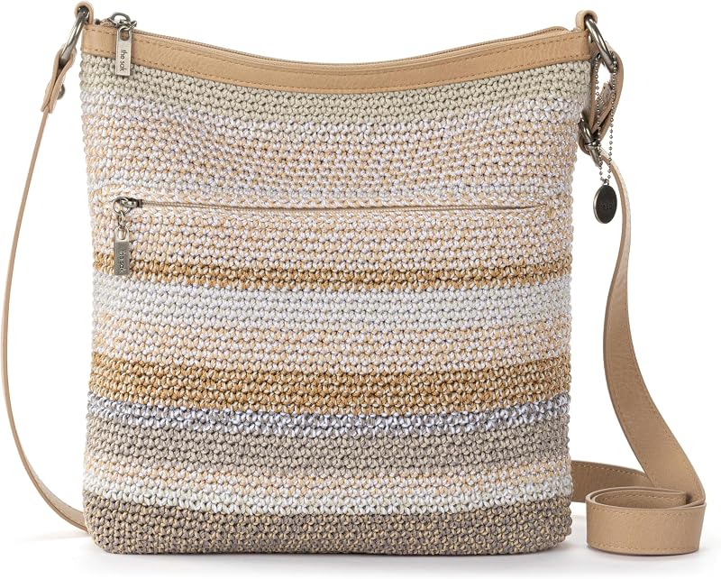 Bandolera Sak Lucia en crochet, monedero convertible con correa ajustable para el hombro