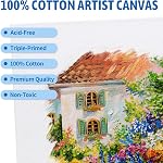 FIXSMITH Panneaux de toile de peinture- 24 Panneau en toile,8x10 Toiles Primed de pouce, Pack de classe,100% Panneau en toile de coton,Acide libre,Conseils en toile d'artiste pour les professionnels,Peintres d'hobby,Étudiants & Les enfants.