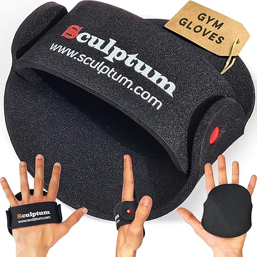 Guantes de gimnasio anti-callo, acolchado adaptativo negro para entrenamiento con pesas, crossfit, fitness, protección de agarre cómodo