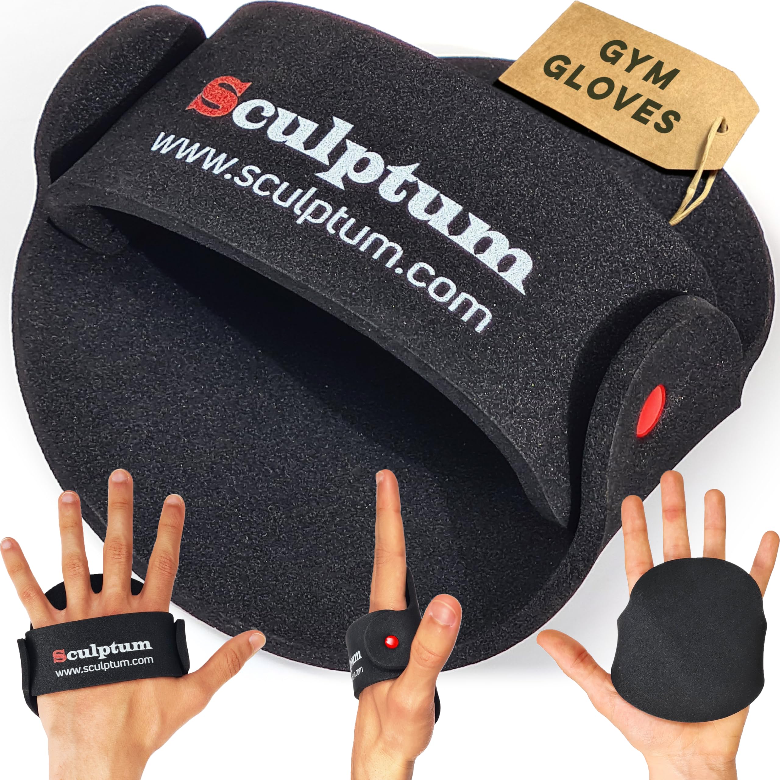 Sculptum Men's Gym Gloves Anti-Calluses Grip and Protection for Fitness Crossfit and Weights