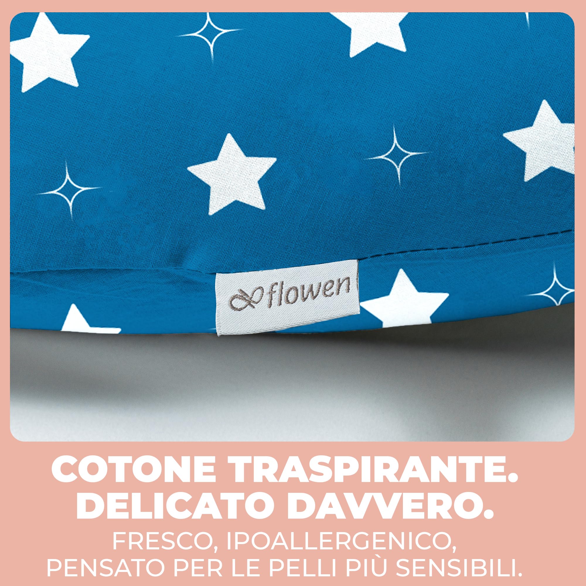 Cuscino Allattamento e Gravidanza Ciambella Allattamento Neonato con Federa in 100% Cotone e Morbido Riempimento Supporto Ergonomico alla Schiena Idea Regalo per Neo Mamme Accessorio Premaman Lavabile