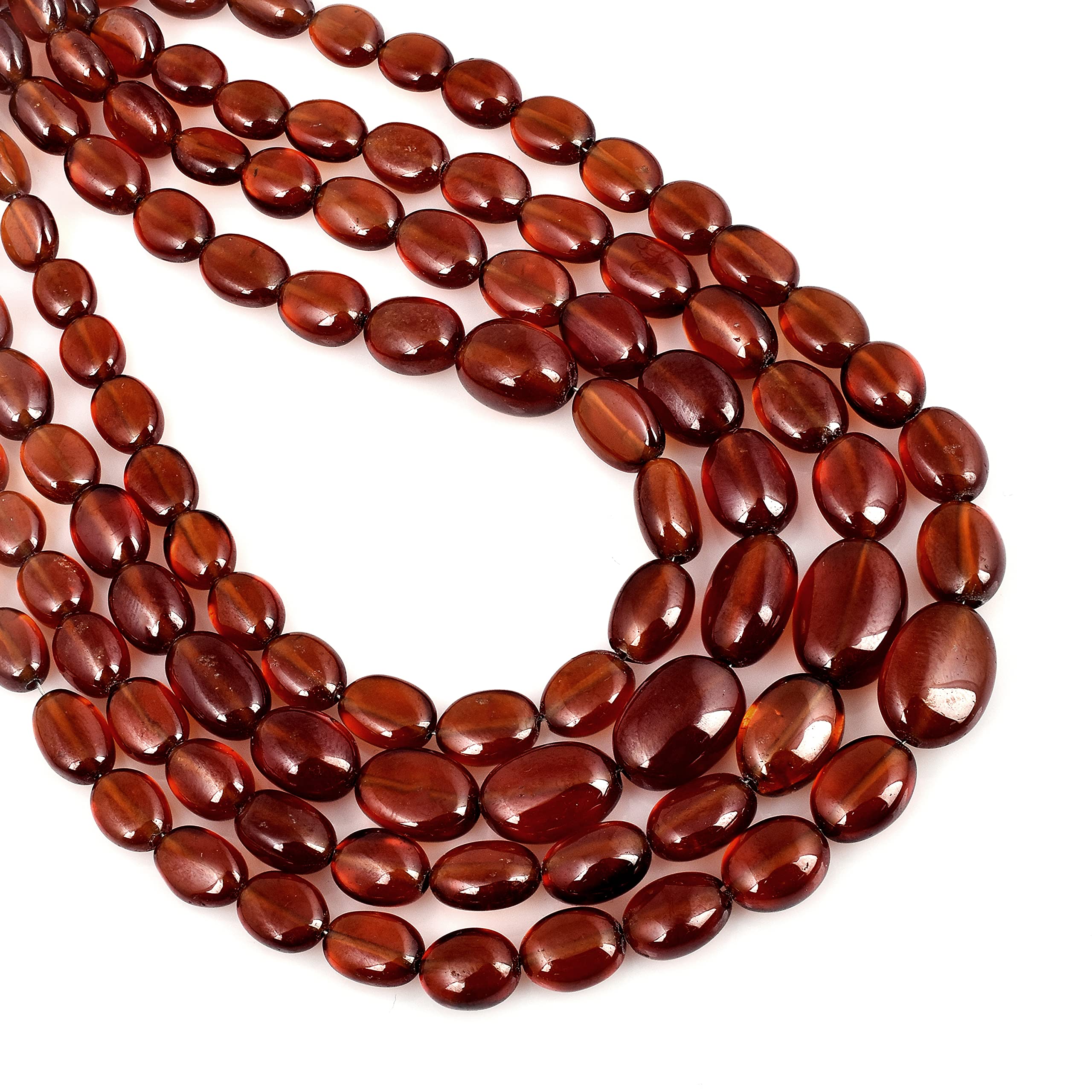 Grenat Hessonite naturelle en perle pour créer un bracelet cadeau