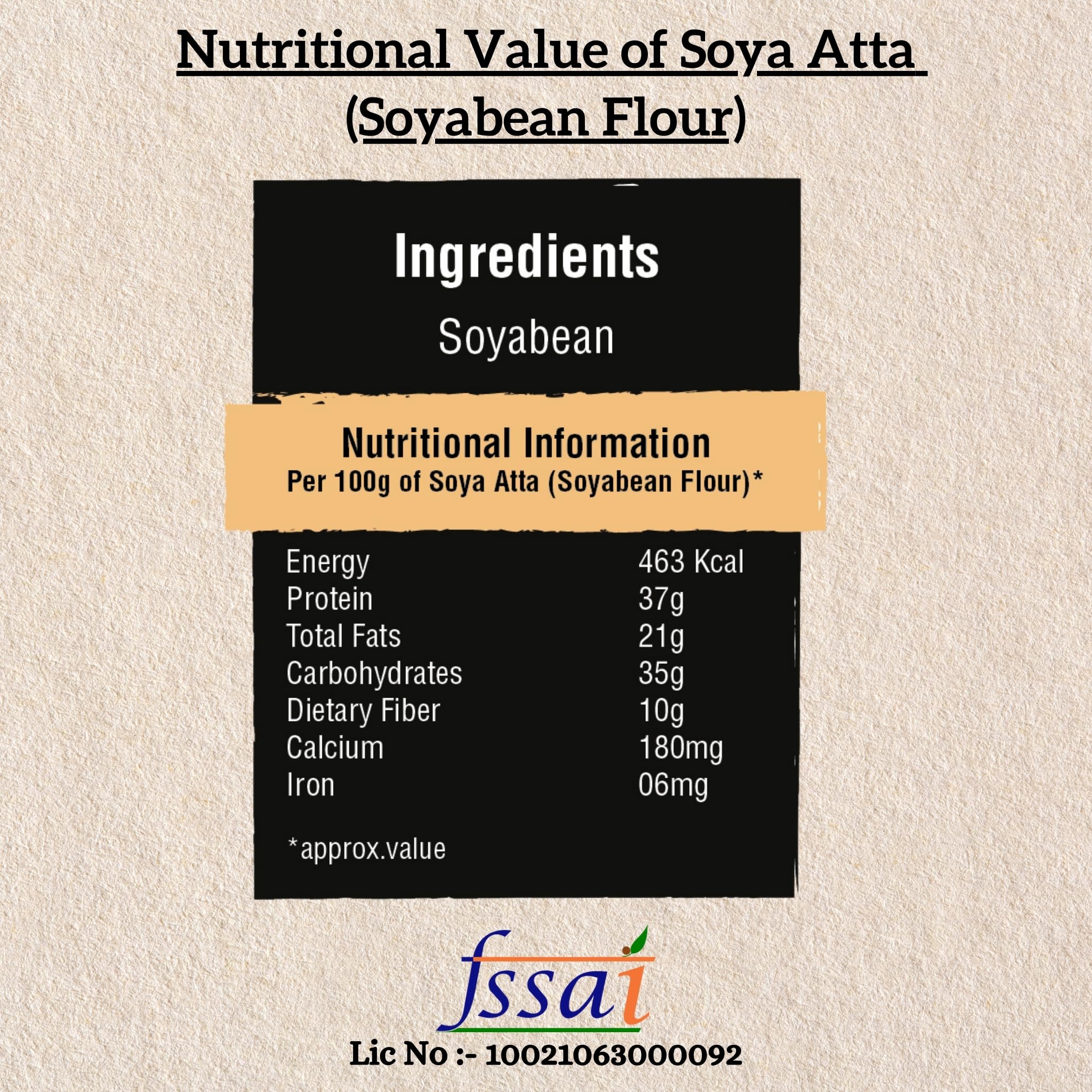 Amwel Combo of Oats Atta 450g + Soya Atta 450g | Oats Flour + Soyabean Flour | Diabetic Friendly Low GI Fiber Protein Atta for Chapati | Weight Management | For Good Health | 900g | Vacuum Packed - Image 2 thumbnail