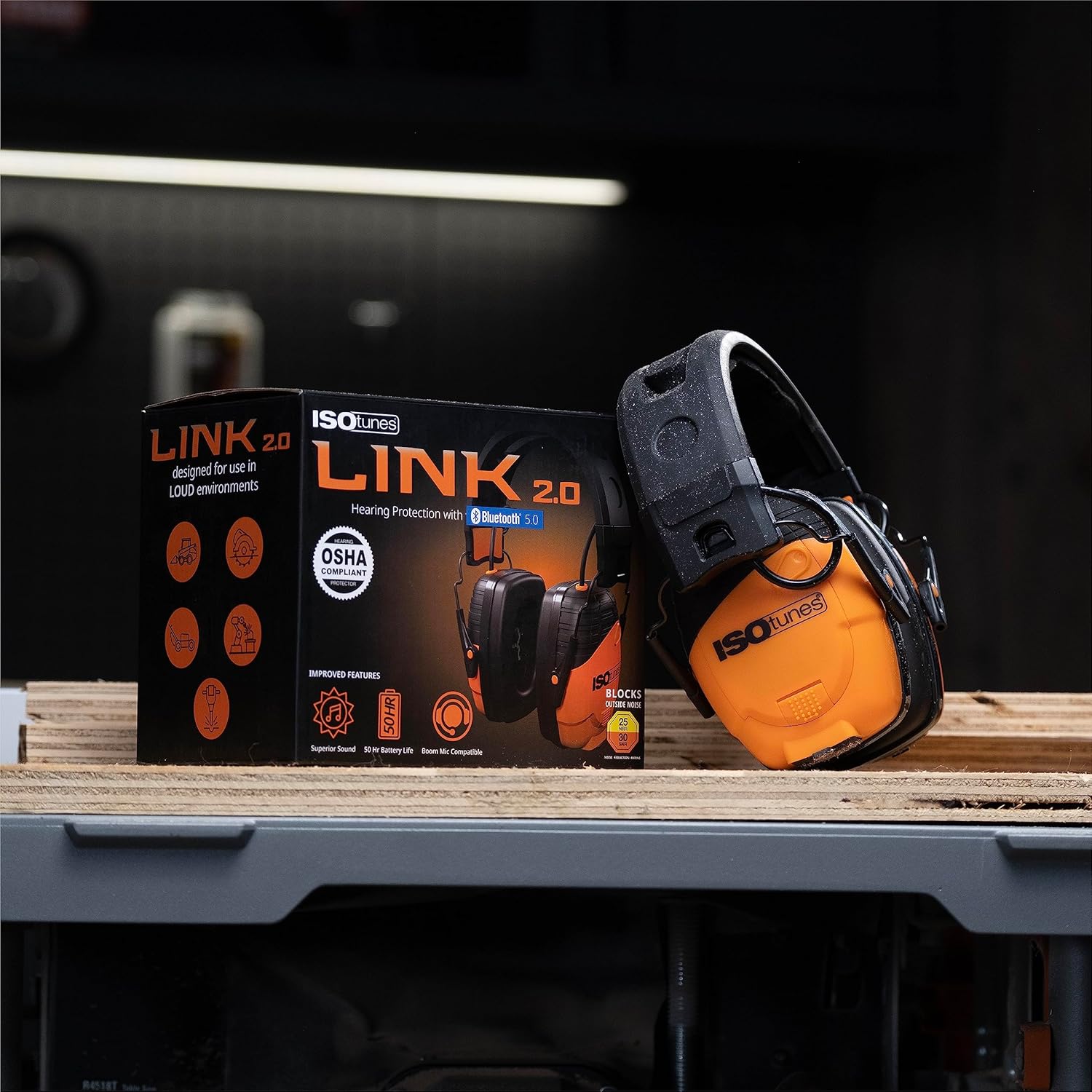 ISOtunes LINK Bluetooth Earmuff – Ear Protection Headphones for Work, Mowing, & Construction, 25 NRR OSHA Approved Headphones - Image 7