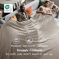 Vista 387 de Bedsure GentleSoft Twin Blanket for Couch - Cozy Soft Blankets for Women, Cute Small Fleece Throws for Girls, Light Grey, 60x80 Inches