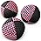 speevers Juggling Balls for Beginners and Professionals Set of 3, 14 Colors Available, 2 Layers of Net and Carry Case, Xballs Juggling Balls (Black - Pink, 2.5 oz)