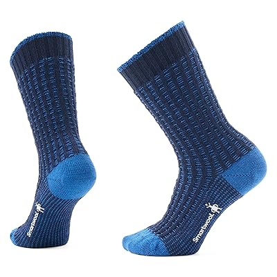 Smartwool Everyday Waffle Press Crew Socks Knee High Socks Shoes Deep Navy