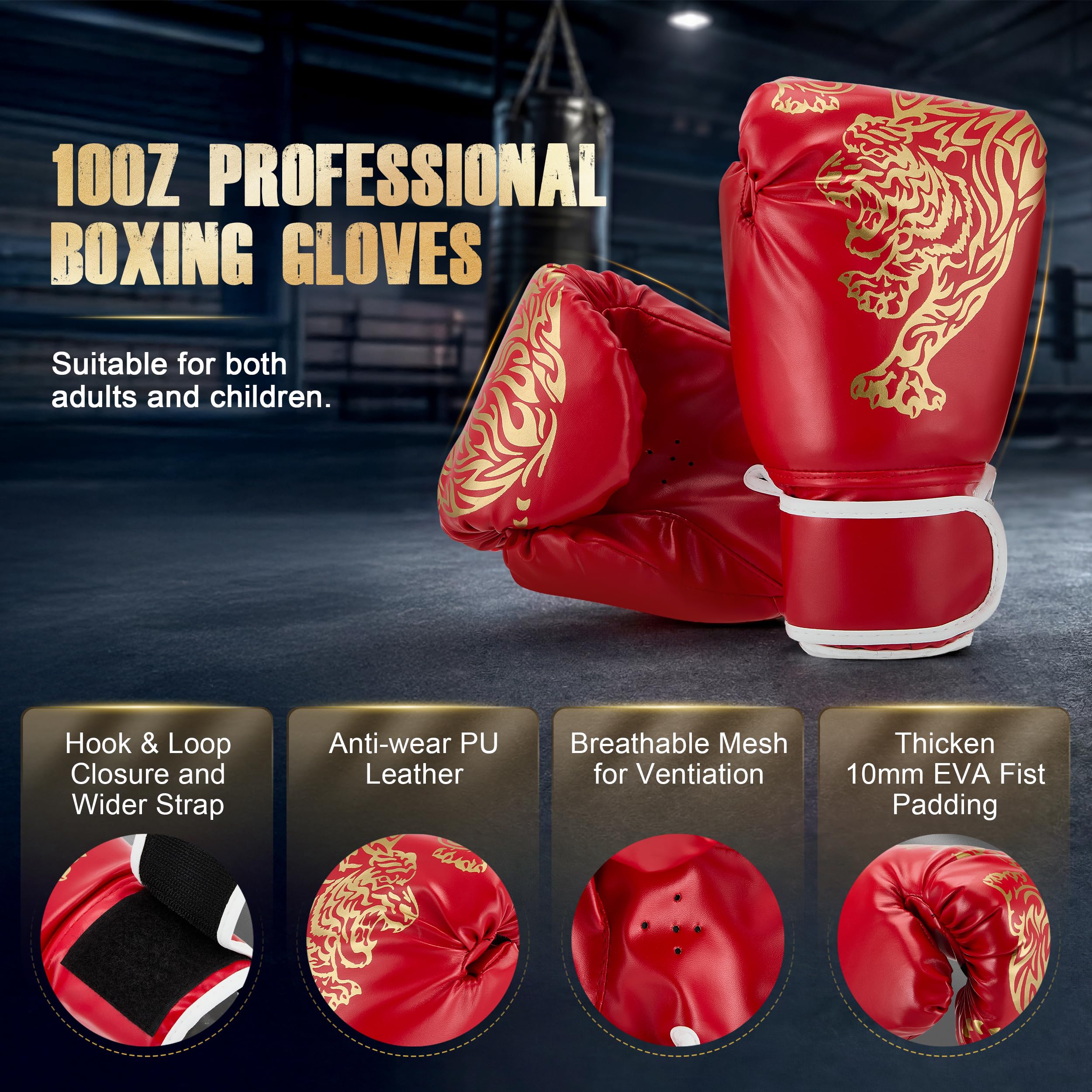Boxsack Set Erwachsene 120 cm – Schwerer Boxsack mit 10 oz Boxhandschuhen, Griffkrafttrainer, Springseil, Reflexball, Handwraps, Deckenmontage – Komplettset für Heimtraining MMA Karate