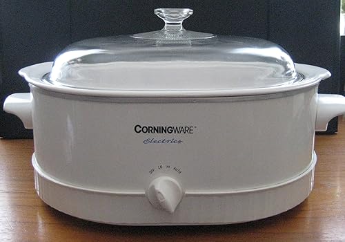 CorningwareCazuela eléctrica cerámica olla de cocción lenta ((6Quart)