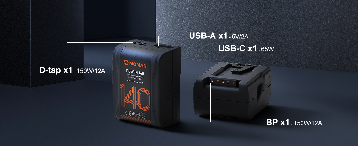 Amazon | Moman Vマウントバッテリー 140 Vロックバッテリー 140Wh