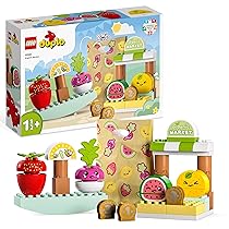 LEGO DUPLO My First Mercato Biologico, Set Creativo con Cibo Giocattolo per Bambini e Bambine da 18 mesi a 3 anni, Giochi Educativi Impilabili per Imparare i Numeri 10983