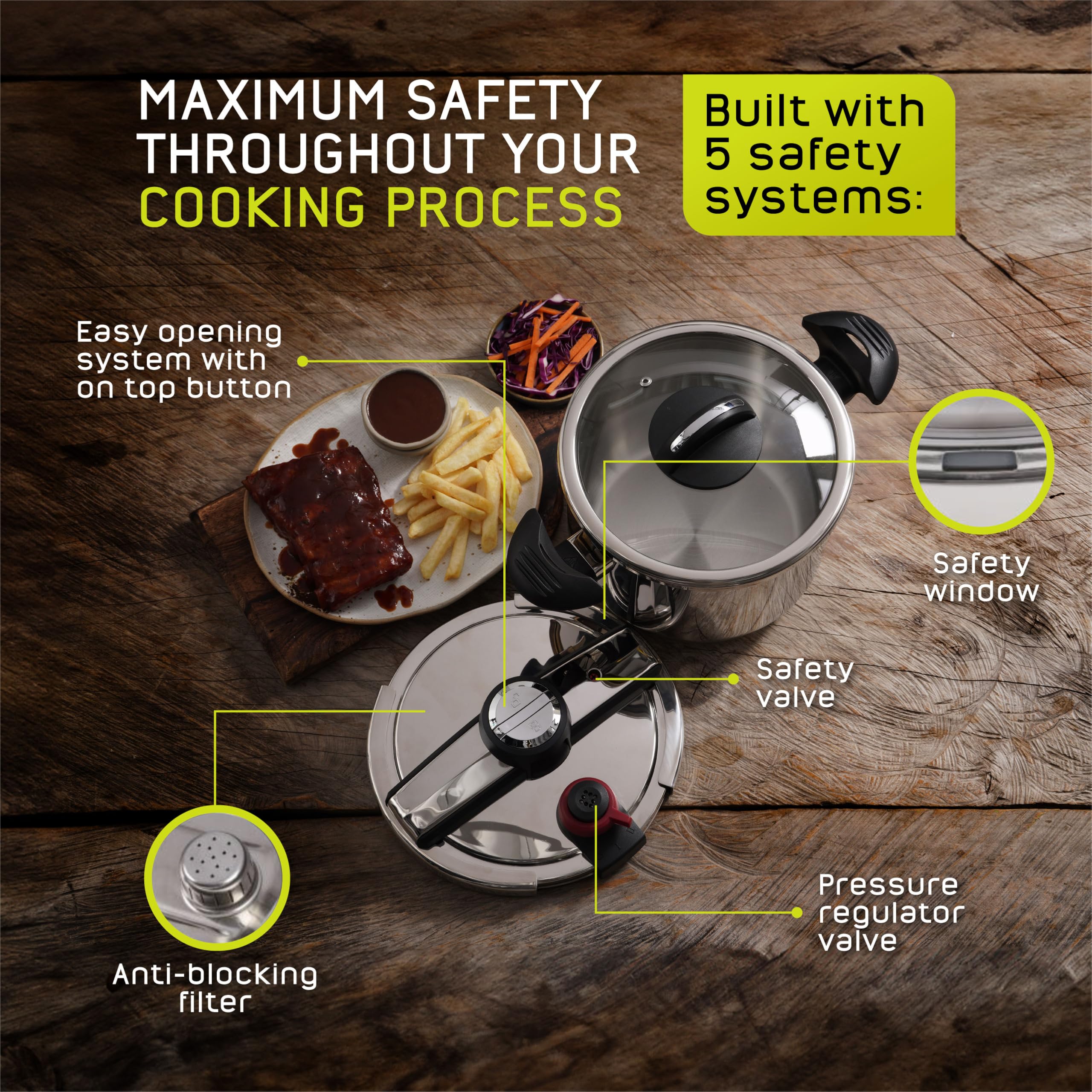 Universal Pressure Cooker - 6.3 Qt, Easy Open -3 Universal Pressure Cooker - 6.3 Qt, Easy Open -3