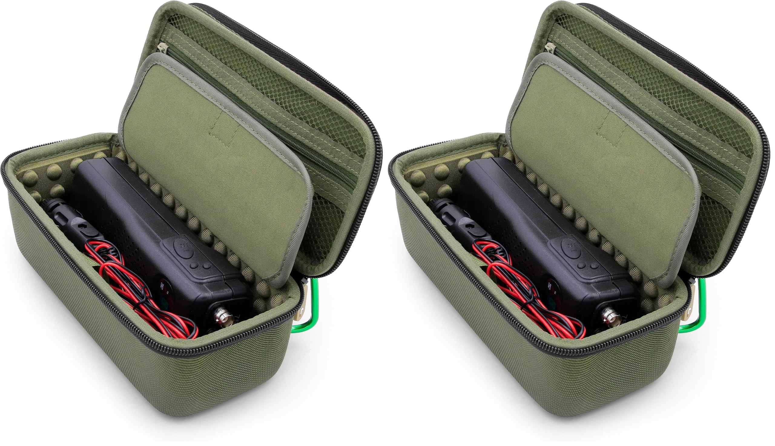 CASEMATIX Case Compatible with Midland 2 Way Radio, Cobra Handheld, Uniden Handheld CB Radio and More - Portable Travel Case Only (Pack of 2)