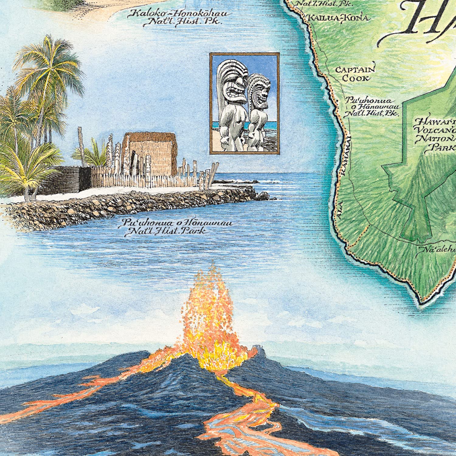 Amazon.com: Xplorer Maps Hawai'i Islands Map Poster – 24x18