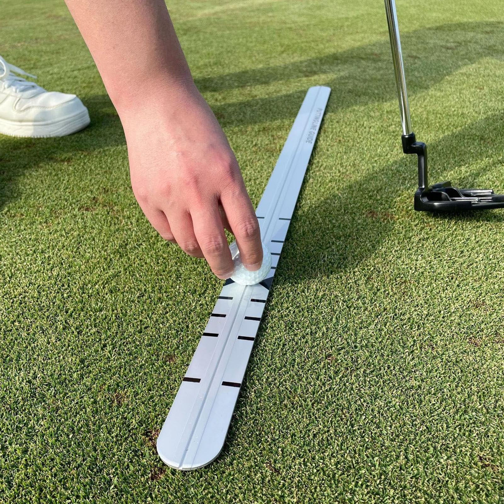 Regla guía de putt: control de distancia de putt, entrenador de golpes de