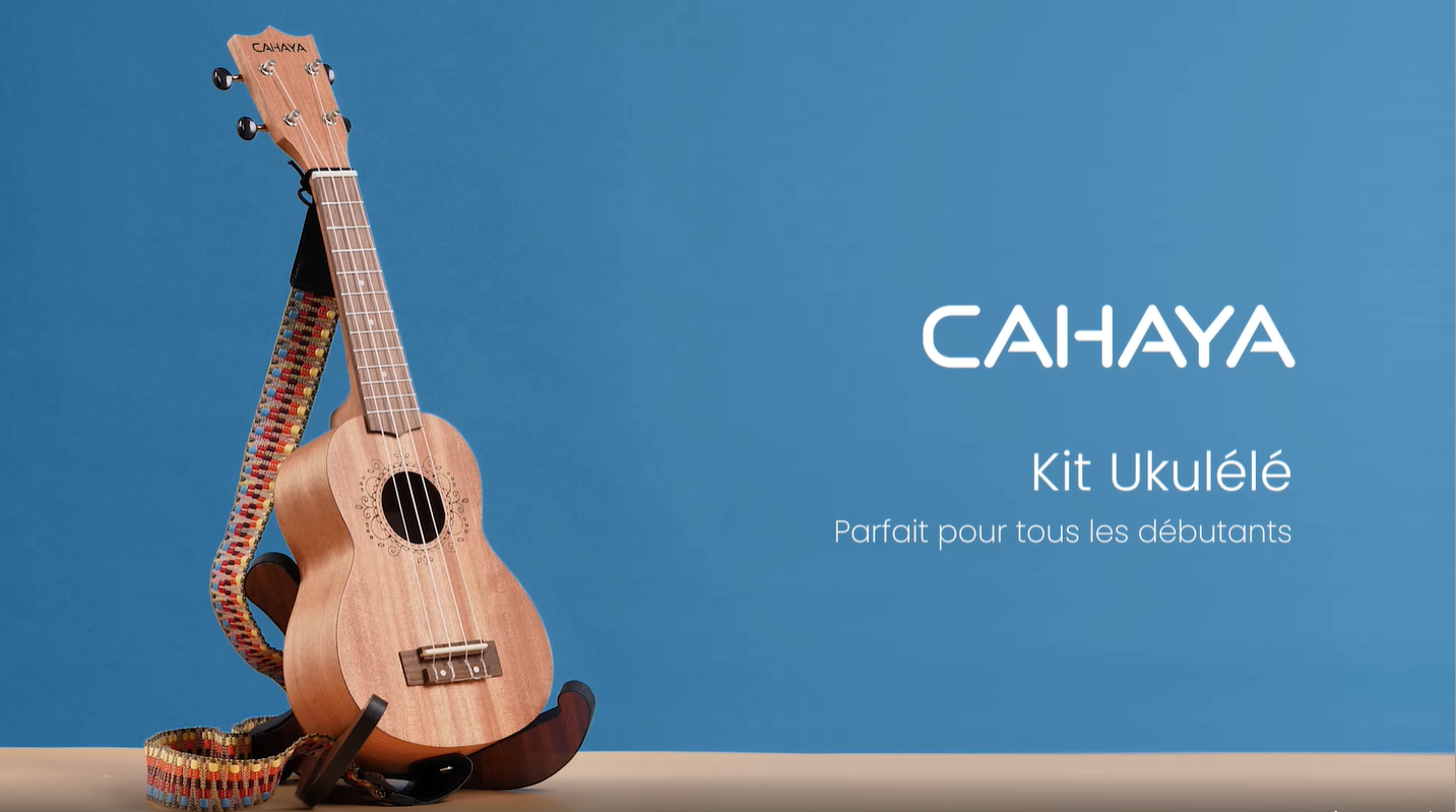 CAHAYA Ukulélé Soprano 21 Pouces Vert Tilleul - Kit Complet Débutant Avec Housse, Sangle, Cordes & Accessoires