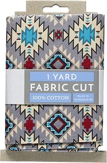 David Textiles Native Argyle Grey Cotton 1 Yard Cut, Gray Yard