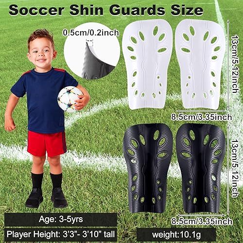 Miniatura 2 de 2 Pairs Soccer Shin Guards for Young Kids Adults, Breathable Shin Guard Sleeves for Boy & Girl Football Games, Protective EVA Cushion for Youth Men